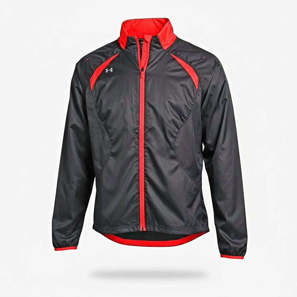 Under Armour NWOT Black and Pink Women's Windbreaker Run🏃🏼‍♀️ Jacket - Picture 2 of 7